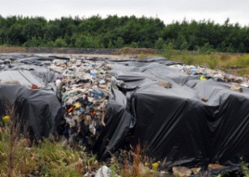 The baled waste which Blakeleys has started to remove today